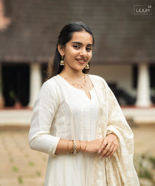 Women’s organza Onam 3 piece set