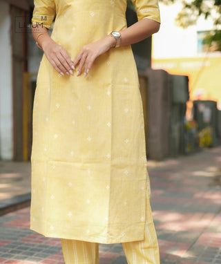 Elegant women’s cotton co-ords outfit Solar Bloom