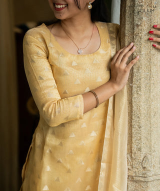 Women’s elegant tissue silk outfit with lining