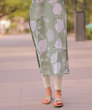 Elegant pastel green kurti for casual outings