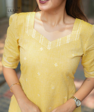 Stylish cotton co-ords casual wear in Solar Bloom