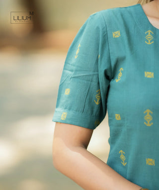 Handloom cotton co-ords with half sleeves