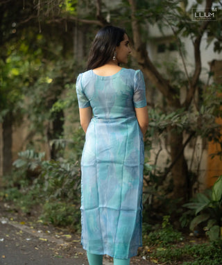 women’s organza kurti 45 inches